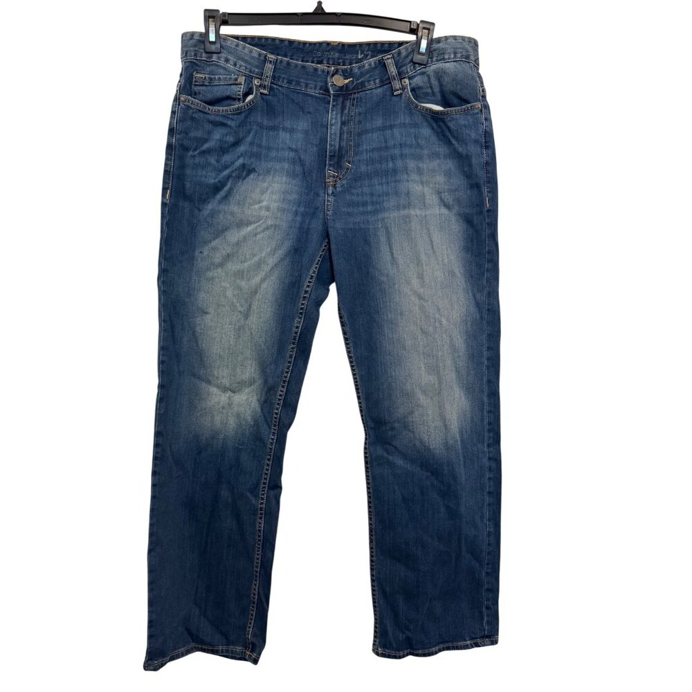 Calvin Klein Jeans Mens Straight Leg Denim Blue W36 L30 Stretch Cotton Blend Cas